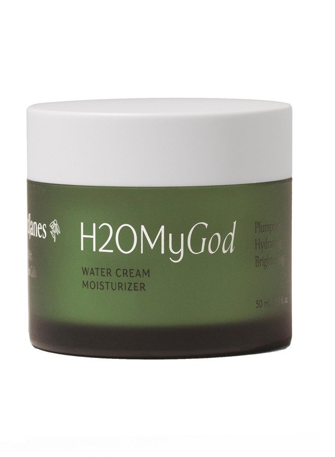 جودجاينز كريم مرطب H2O My God Water Cream مع فيتامين سي، وببتيدات الكولاجين النباتية، وخلايا جذعية التفاح - كريم مرطب خفيف الوزن للاستخدام ليلاً ونهاراً لبشرة ناعمة ومشرقة - نباتي ولم يُختبر على الحيوانات، 1.7 أونصة - Image 1